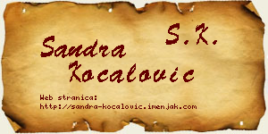 Sandra Kočalović vizit kartica